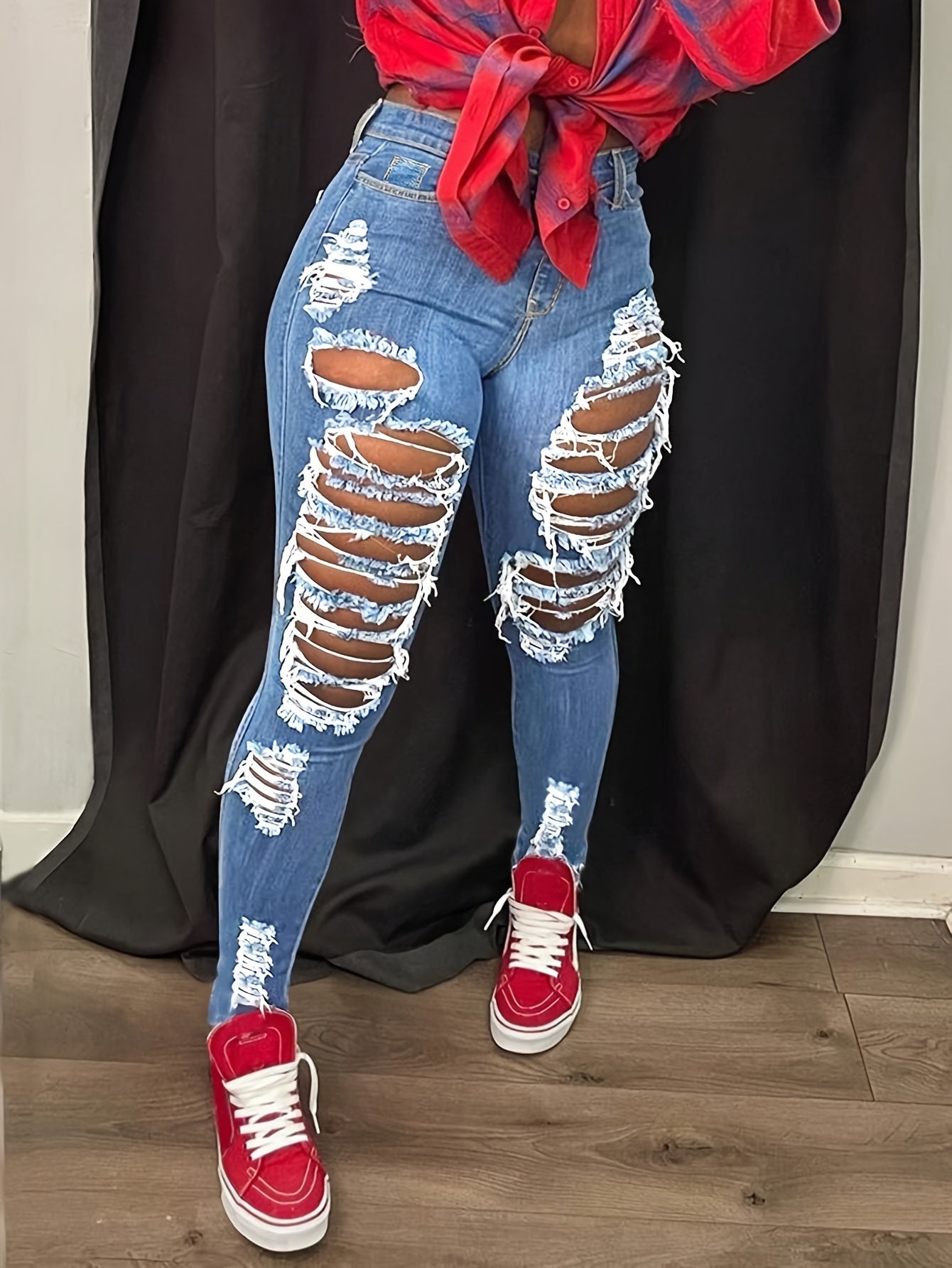 Stretchy Petite Fit Ladies Jeans - Cross-Border Fashion, Tight Cut, Small Feet, Comfortable, High-Quality Denim, Versatile, and Chic